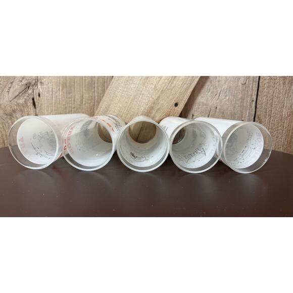 Set Of 5 Tall Classic Car Collectible Antique Autos Drinking Glasses Water Cups - Picture 10 of 10